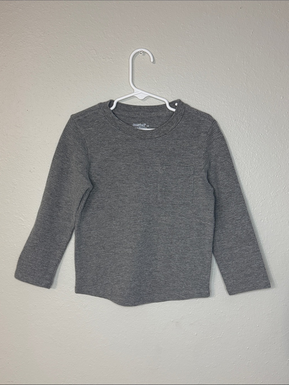 Cat & Jack Gray Long Sleeve Pocket Tee